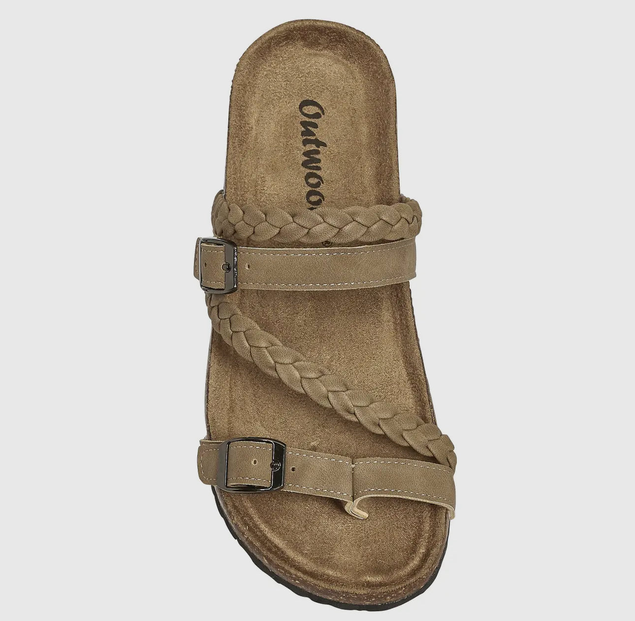 Alexa Braided Strap Sandal - Taupe