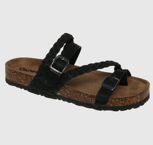 Alexa Braided Strap Sandal - Black