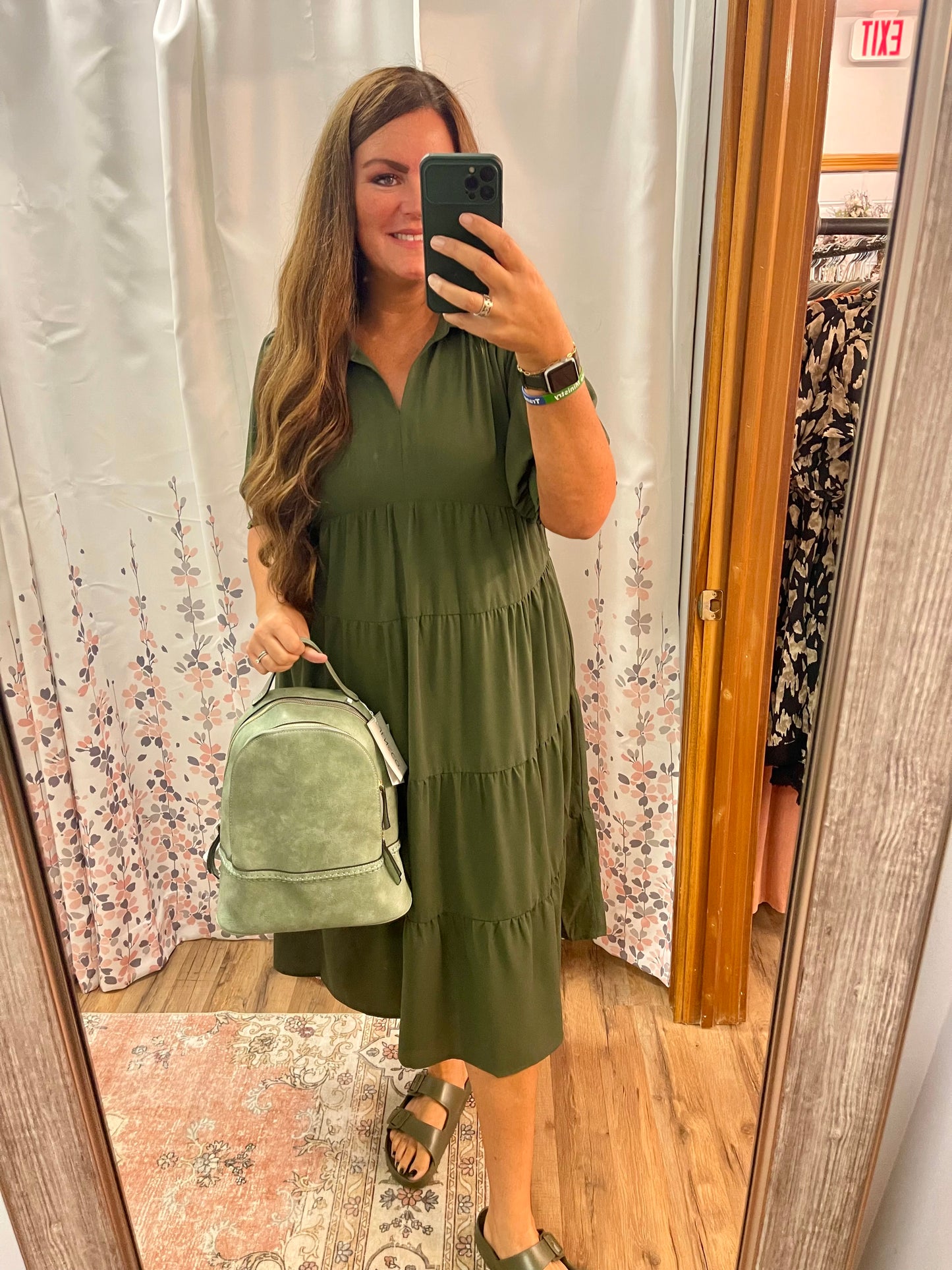 Lola Tiered Dress - Olive