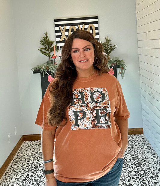 Rust Floral Hope Tee